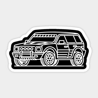 Offroad Car (White) Sticker